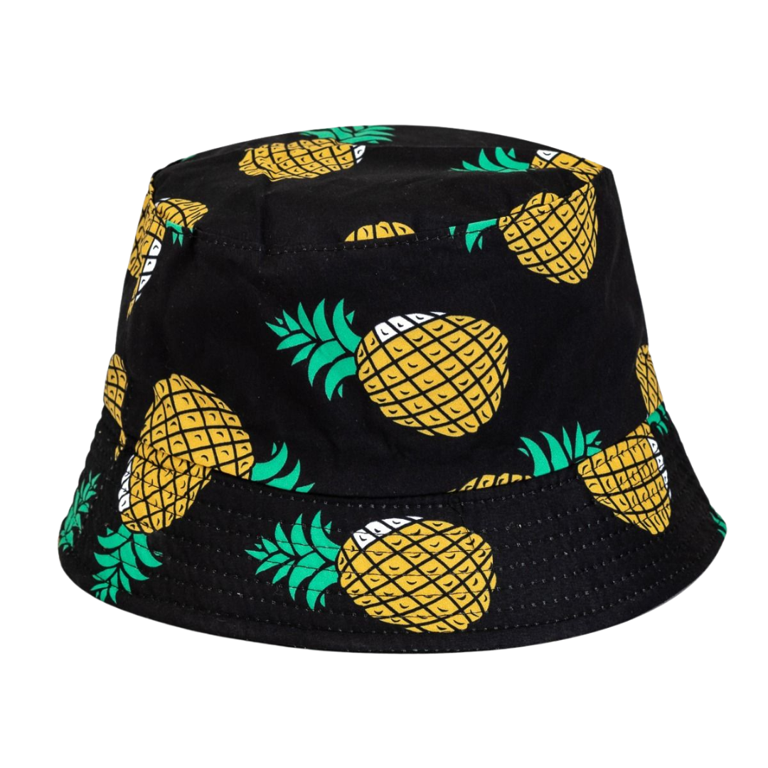 Pineapple Black Bucket Hat