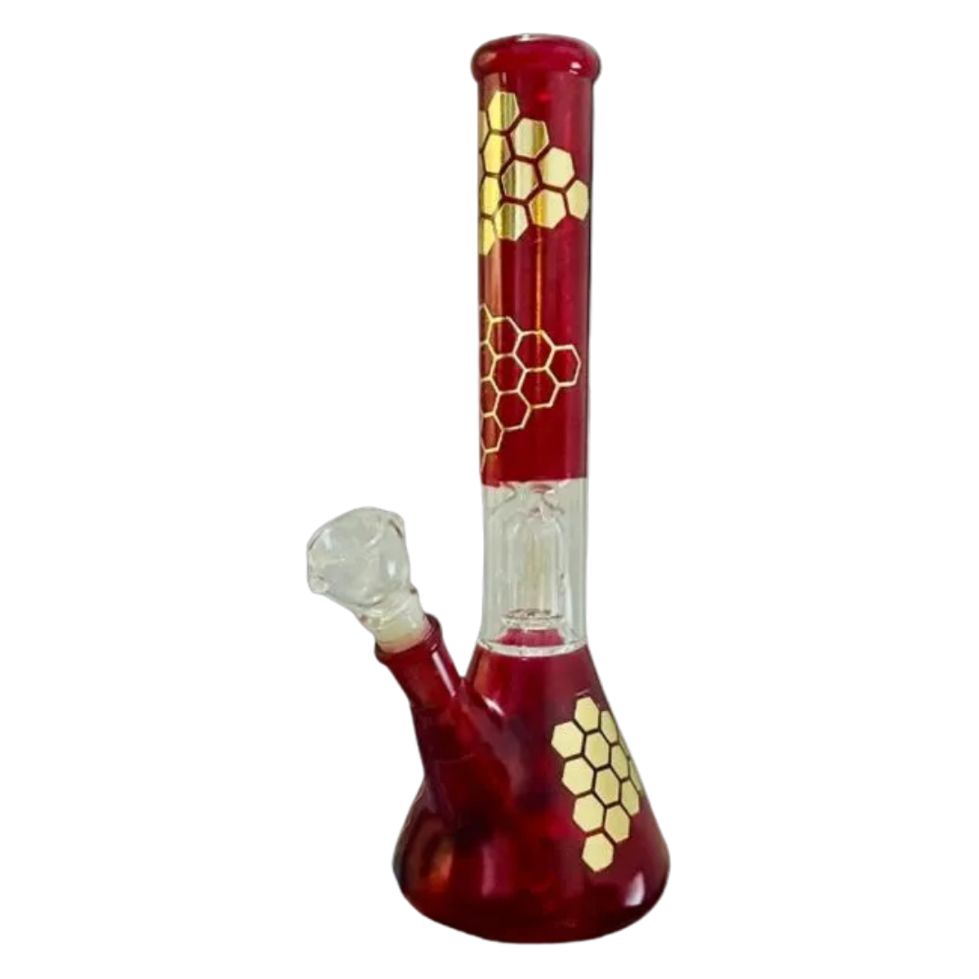 30cm Glass Hex Waterpipe Beaker Percolator