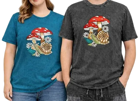 Snail & Mushroom T-Shirt Medium
