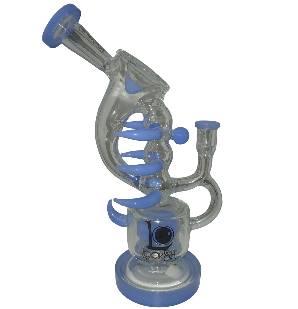 Lookah 11” Recycler Double Chamber Spur Blue