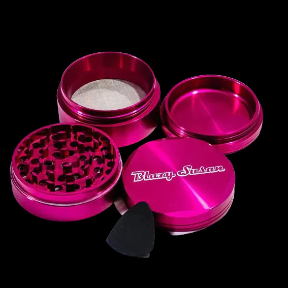 Blazy Susan 4 Part 63mm Metal Grinder Pink