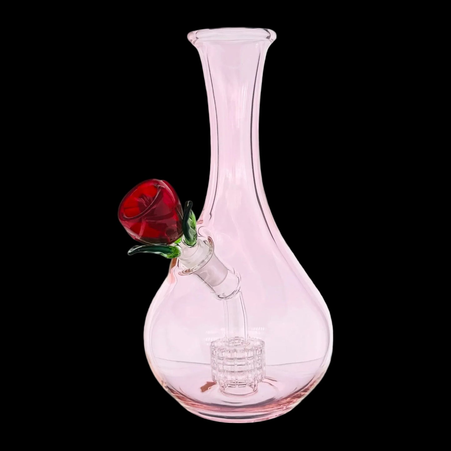 Pink Rose Bowl Glass Perc