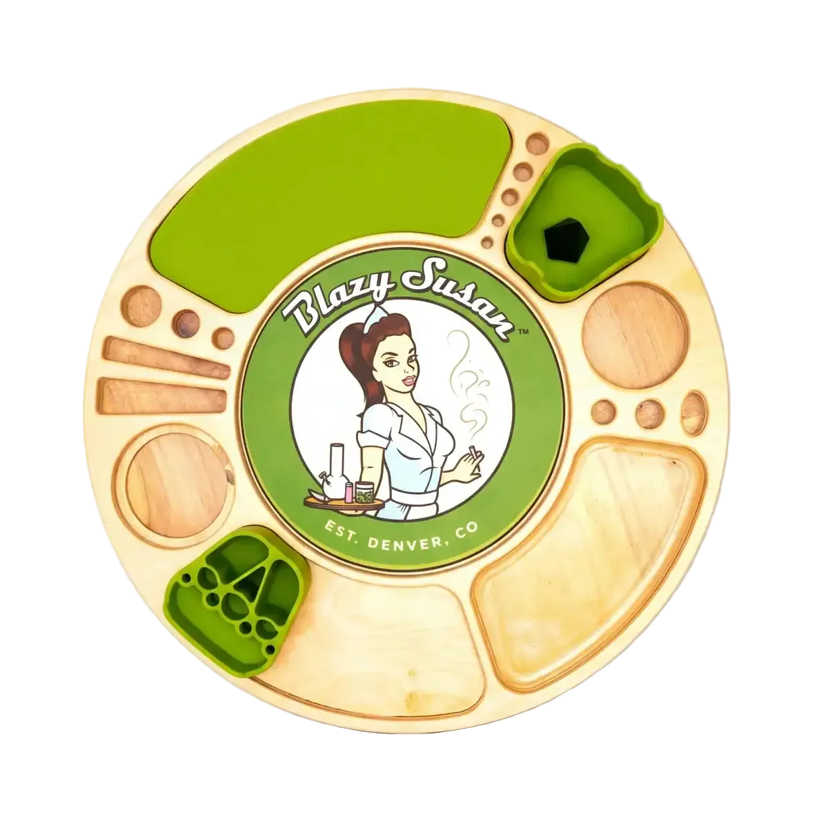 Blazy Susan Spinning Roll Tray Clear