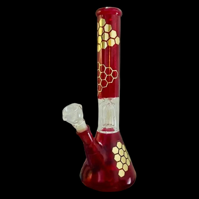 30cm Glass Hex Waterpipe Beaker Percolator