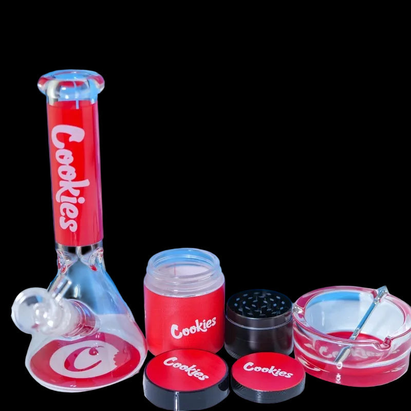 COOKIES Glass Waterpipe Gift Set Pink