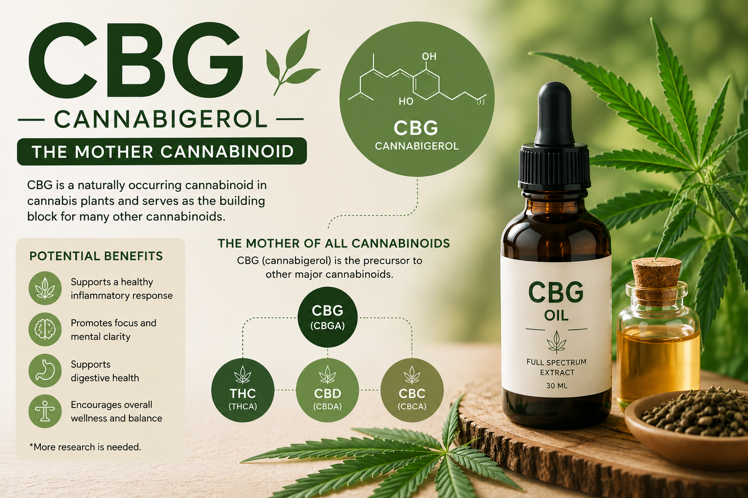 What Is CBG? Understanding Cannabigerol, the “Mother Cannabinoid”