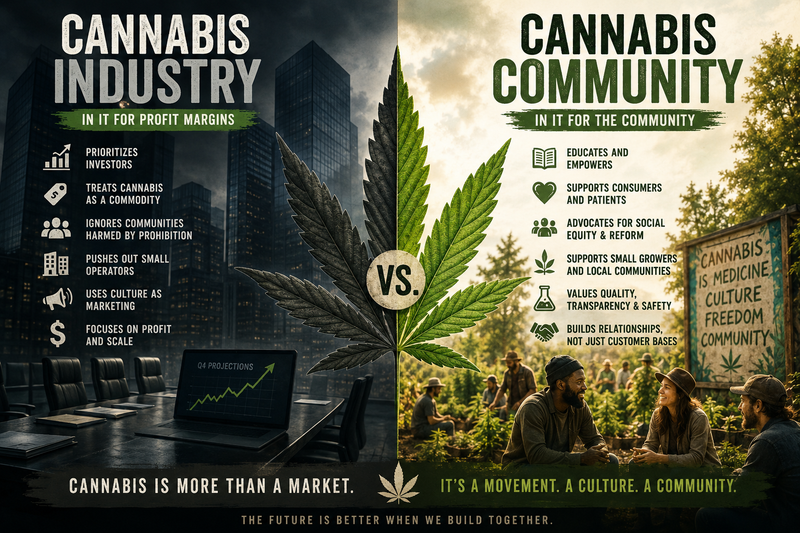 Cannabis Industry vs. Cannabis Community: There’s a Difference