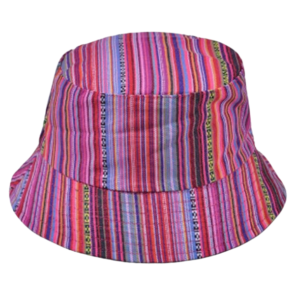 Bright Pink Hippy Bucket Hat