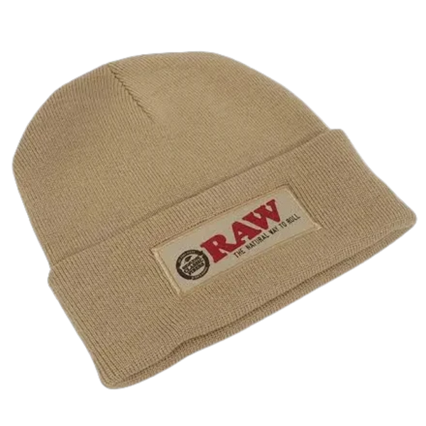 RAW Tan Beanie with Stash