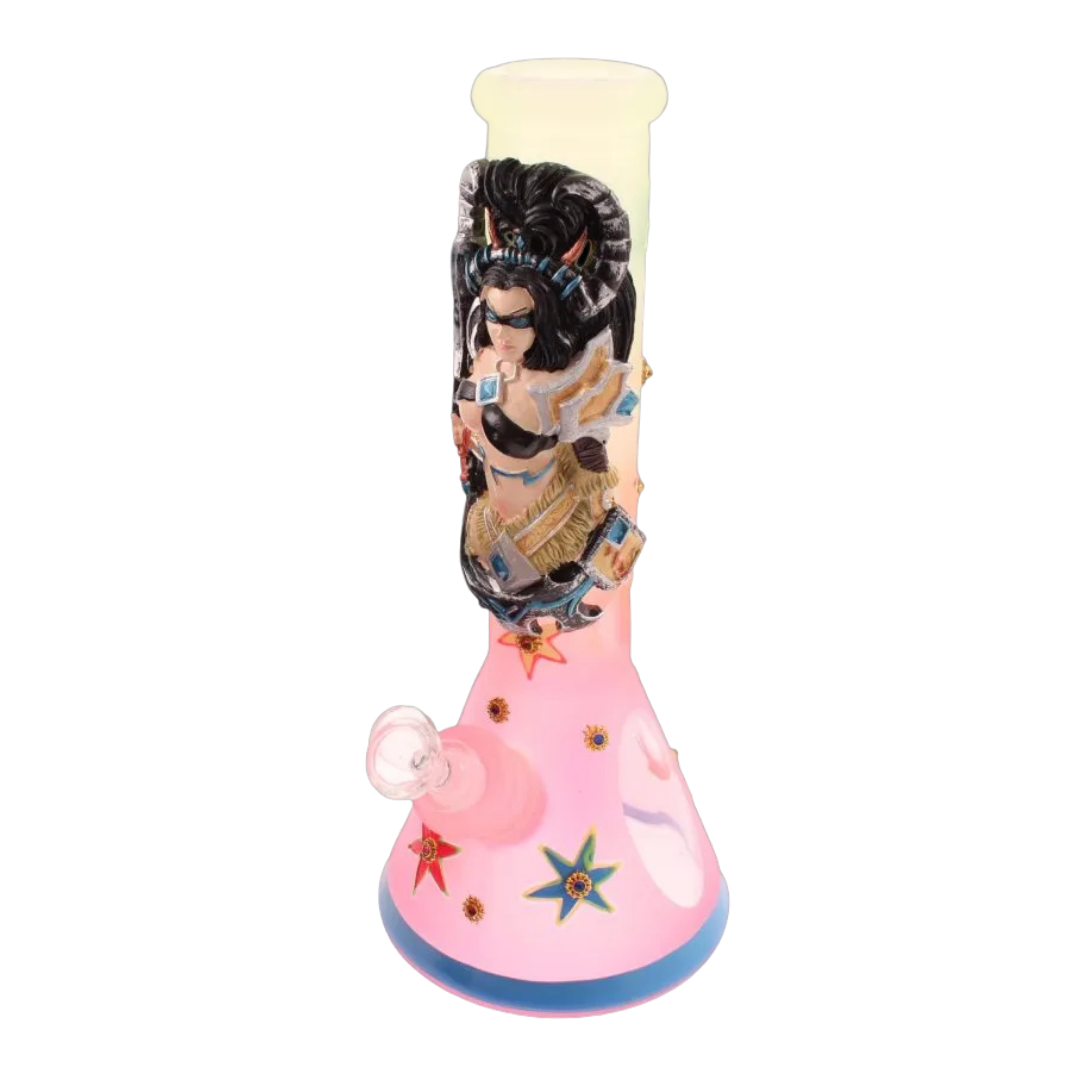 3D Resin Star Goddess Glass Beaker Waterpipe