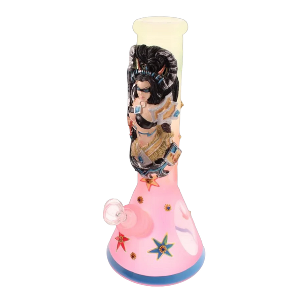 3D Resin Star Goddess Glass Beaker Waterpipe