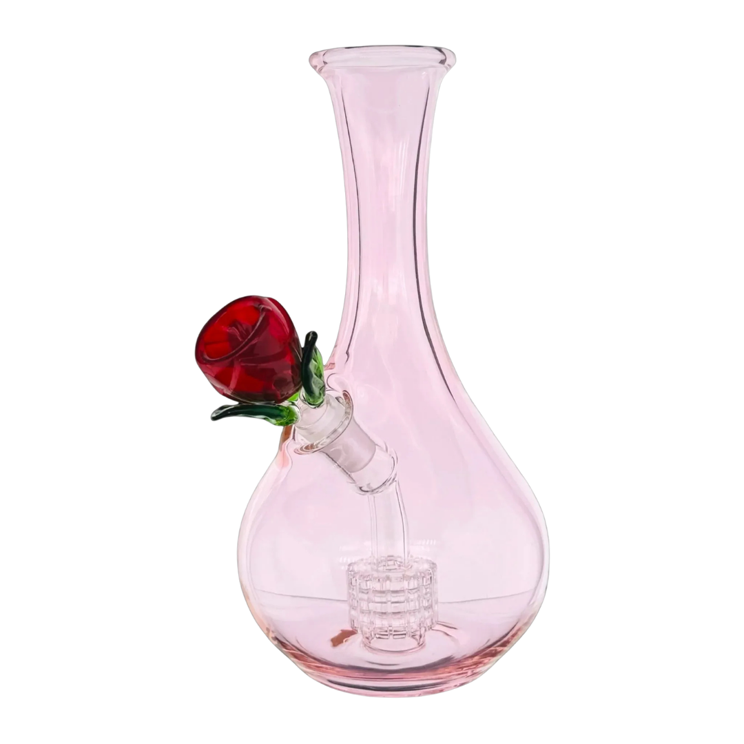Pink Rose Bowl Glass Perc