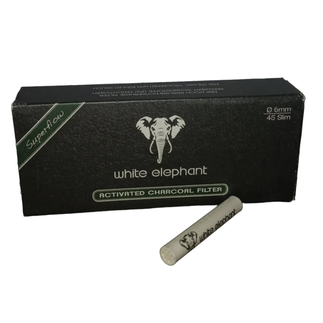 White Elephant 6mm Activated Charcoal Filters 45pk