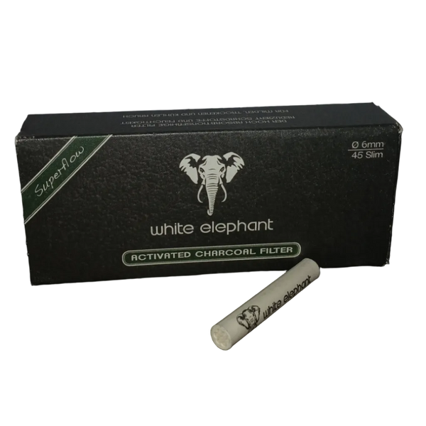 White Elephant 6mm Activated Charcoal Filters 45pk