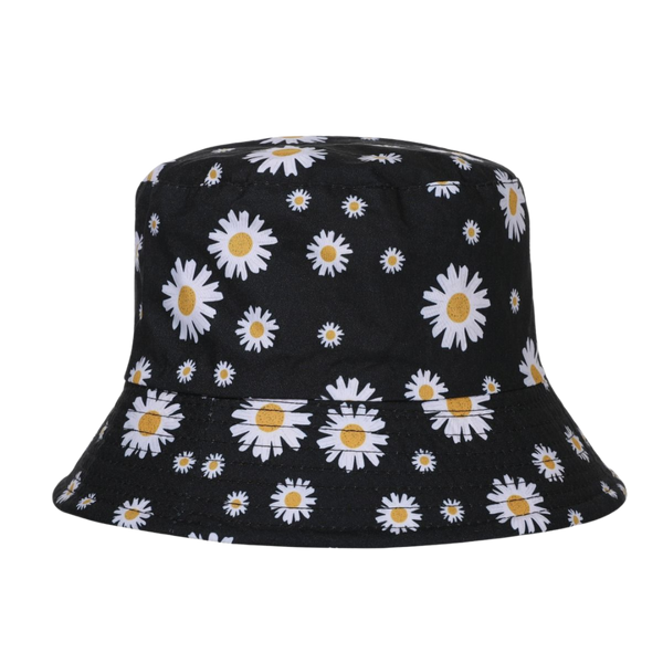 Black Daisy Bucket Hat