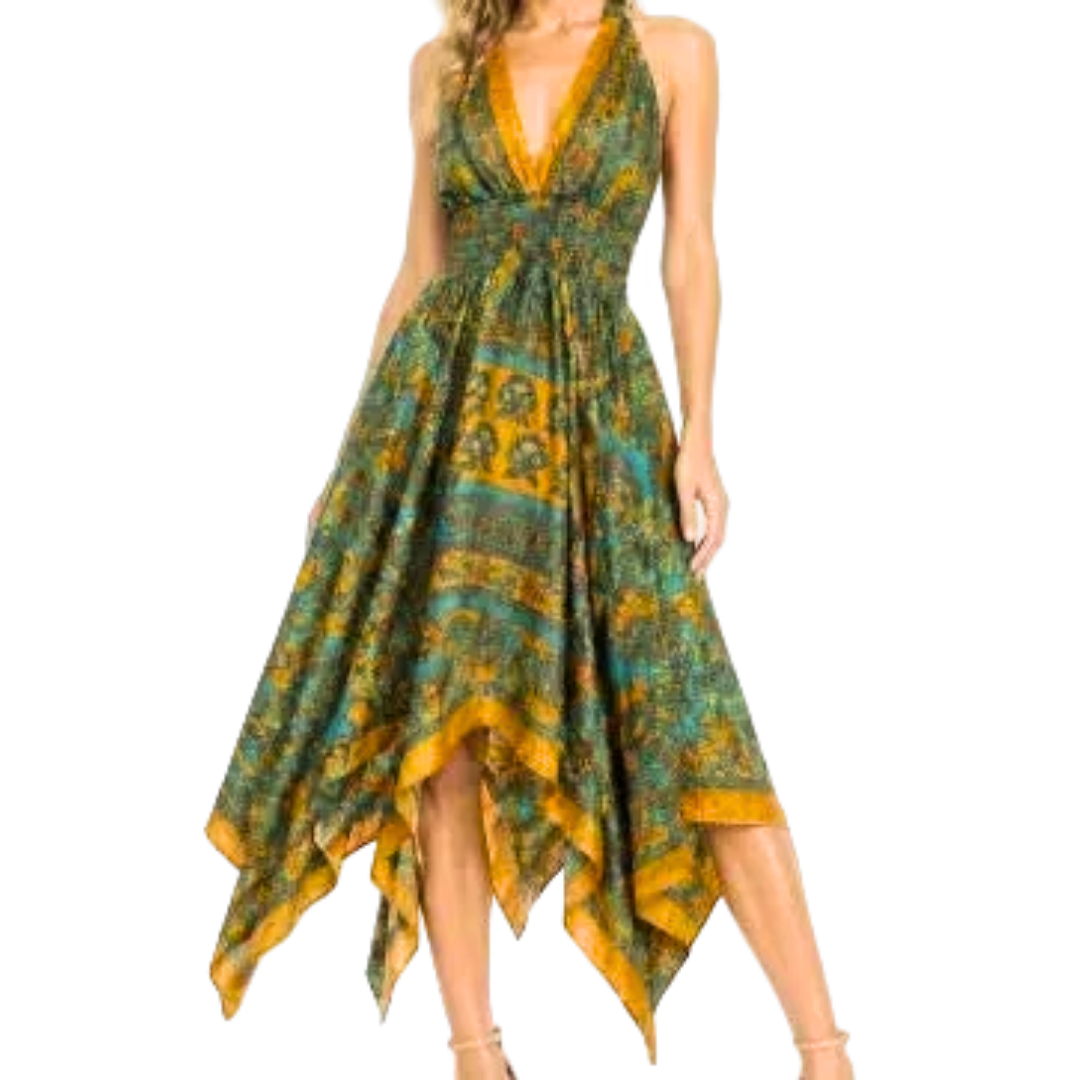 Saree Pixie Halterneck Dress