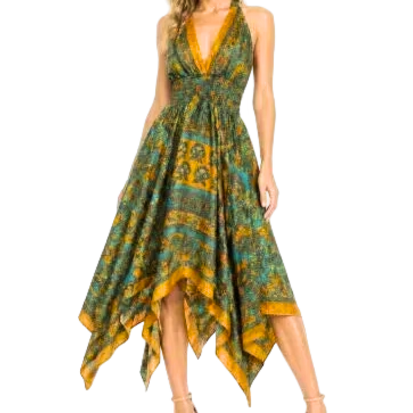 Saree Pixie Halterneck Dress