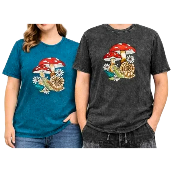 Snail & Mushroom T-Shirt Medium