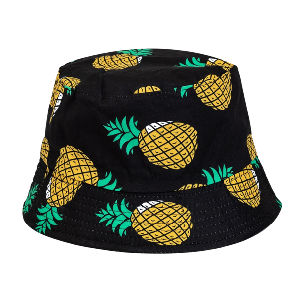 Pineapple Black Bucket Hat