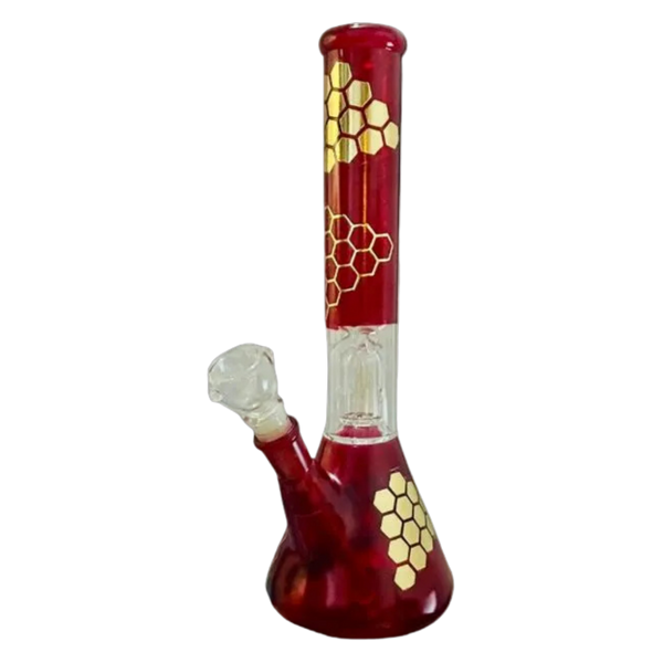 30cm Glass Hex Waterpipe Beaker Percolator