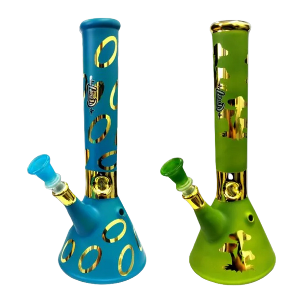 30cm LOUD Electro Coated Sand Blasted Glass Waterpipe