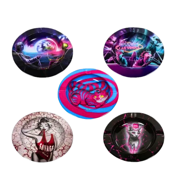 V Syndicate Blazin Round Metal Ashtray