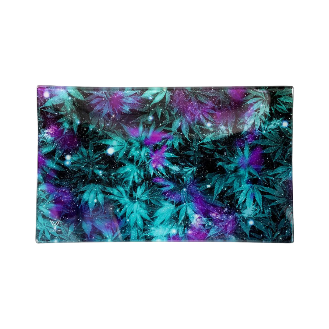 V Syndicate Cosmic Chronic Glass Rolling Tray Large