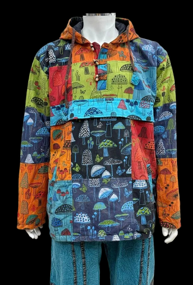 Multicolour Patch Mushroom Pullover L/XL