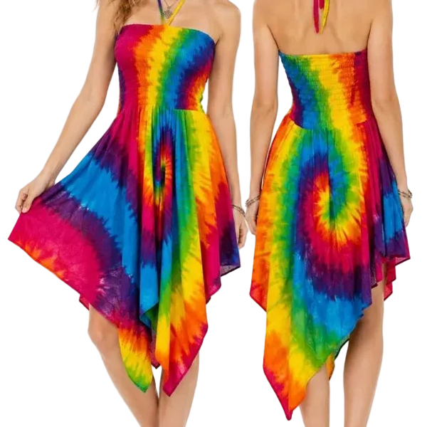 Rainbow Tie Dye Pixie Skirt/Dress