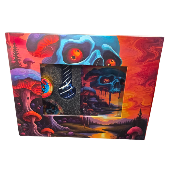 OTS Skull Shroom Pipe Smoke Set