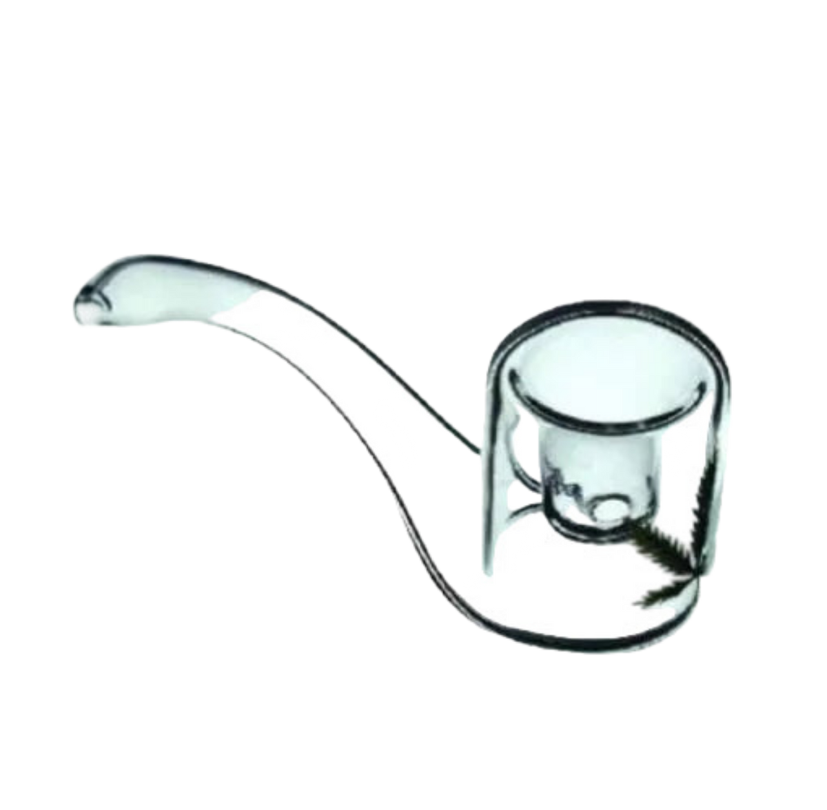 Mini curved glass pipe