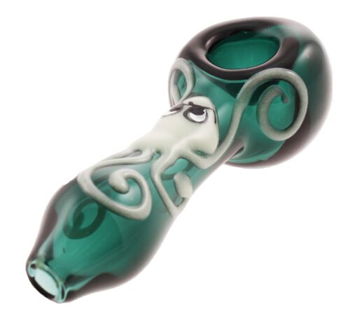 Glow In The Dark Dark Glass Octopus Pipe