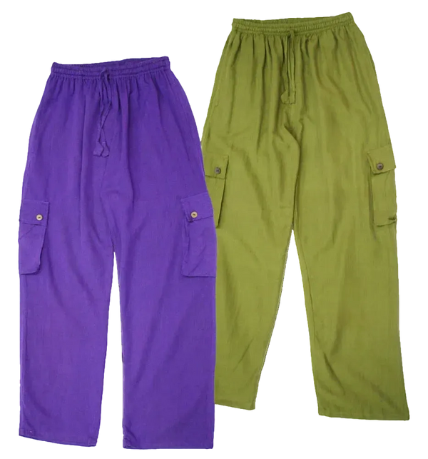 Plain Cotton Cargo Trousers
