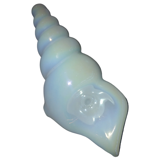 Iridescent Seashell Pipe White