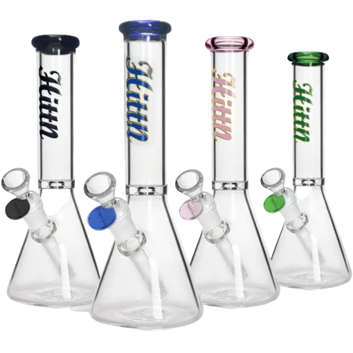 HITTN 25cm Coloured Rim Glass Beaker