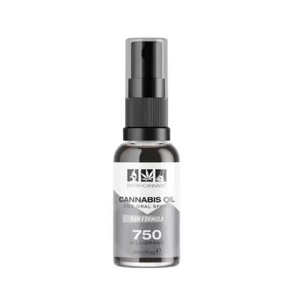 British Cannabis 750mg CBD Spray Raw Formula