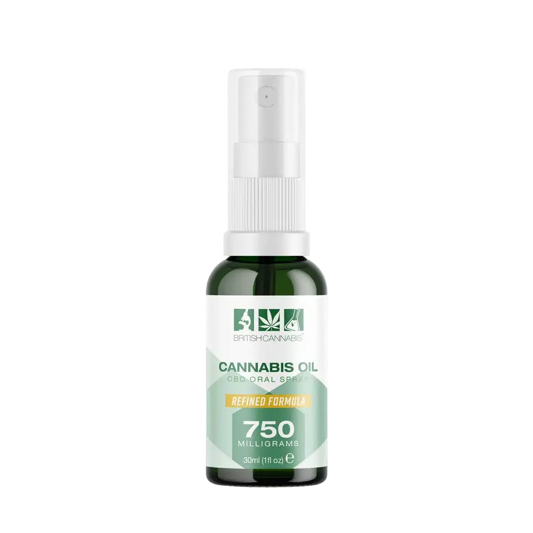 British Cannabis 750mg CBD Spray Refined Formula