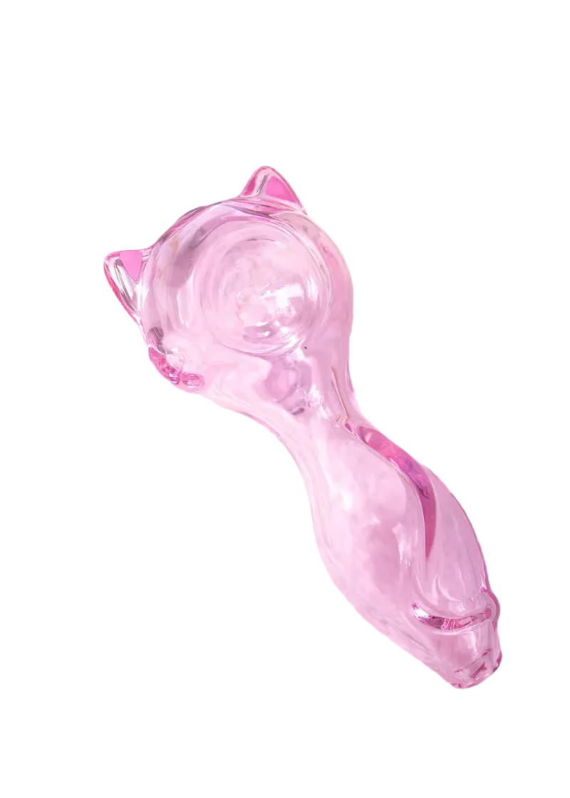 Cat Ears Glass Pipe Pink
