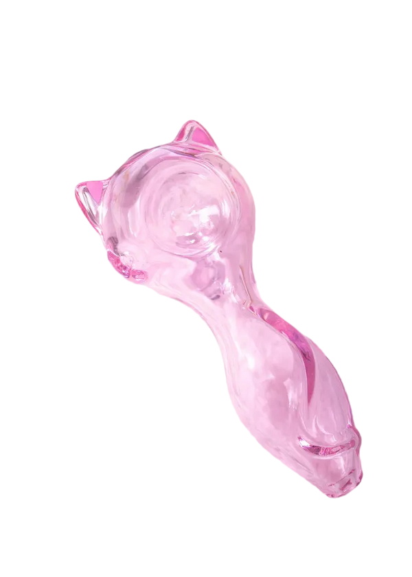 Cat Ears Glass Pipe Pink