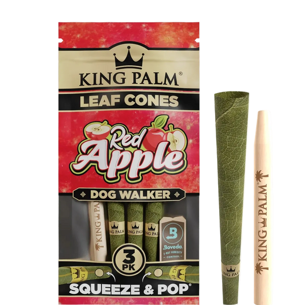 King Palm 3pc Cones 70mm RED APPLE