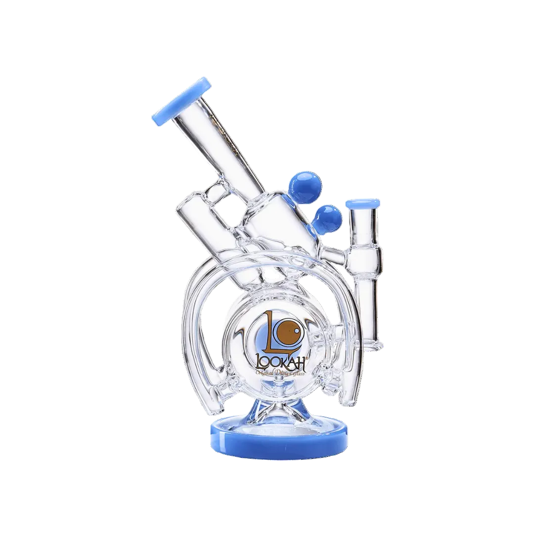 Lookah 14” Recycler Orbital Double Chamber Blue