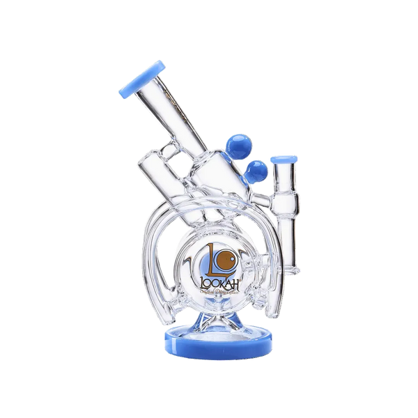Lookah 14” Recycler Orbital Double Chamber Blue