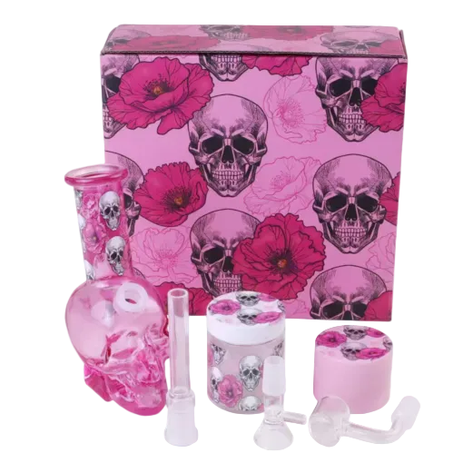Boxed Skull Set Pink