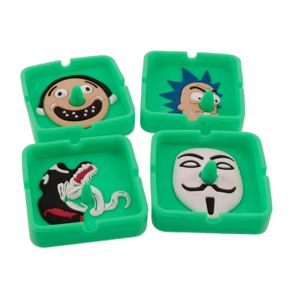 Square Silicone Spiked Ashtray Various Designs
