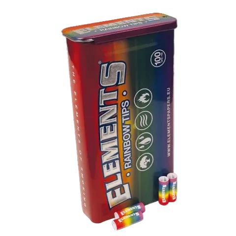 Elements Rainbow Pre Rolled Tips(Tin of 100)