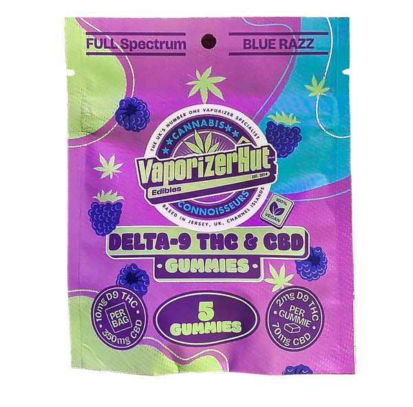 Vaporizer Hut Blue Razz Gummies 5pk