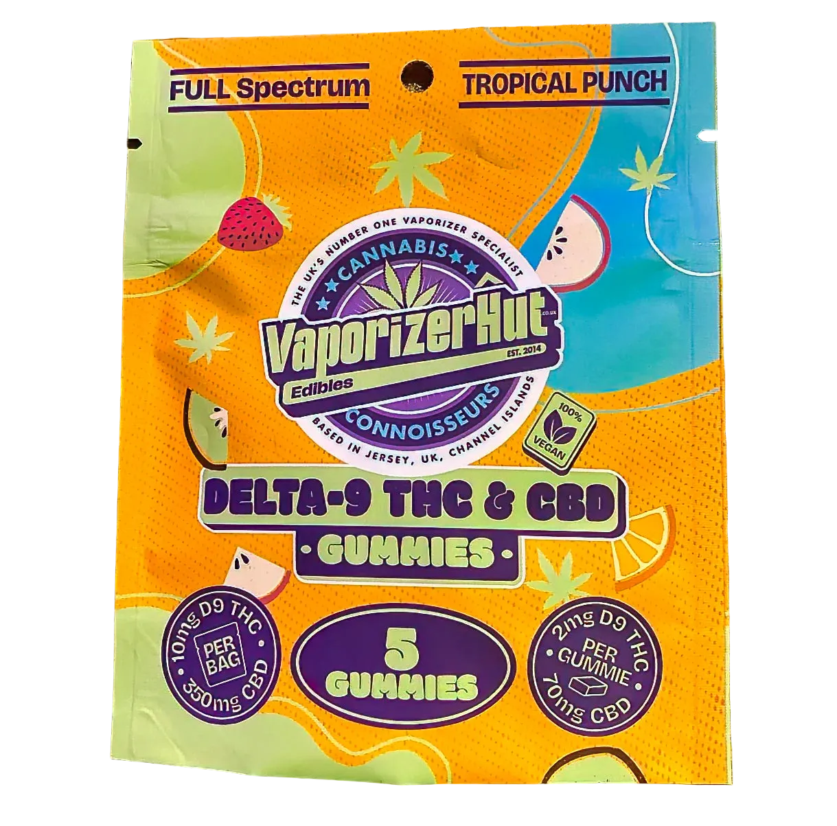Vaporizer Hut Tropical Punch Gummies 5pk