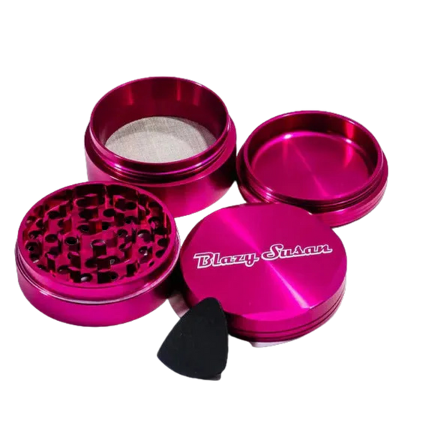 Blazy Susan 4 Part 63mm Metal Grinder Pink