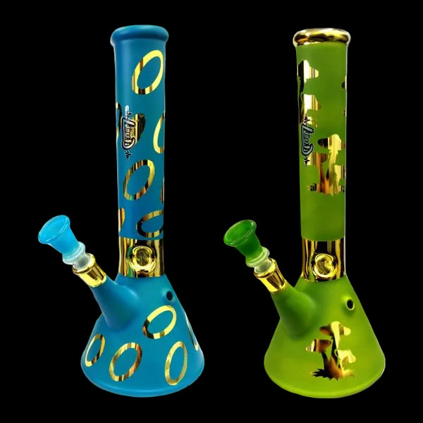 30cm LOUD Electro Coated Sand Blasted Glass Waterpipe
