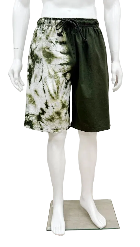 Tie-Dye Shorts Green White